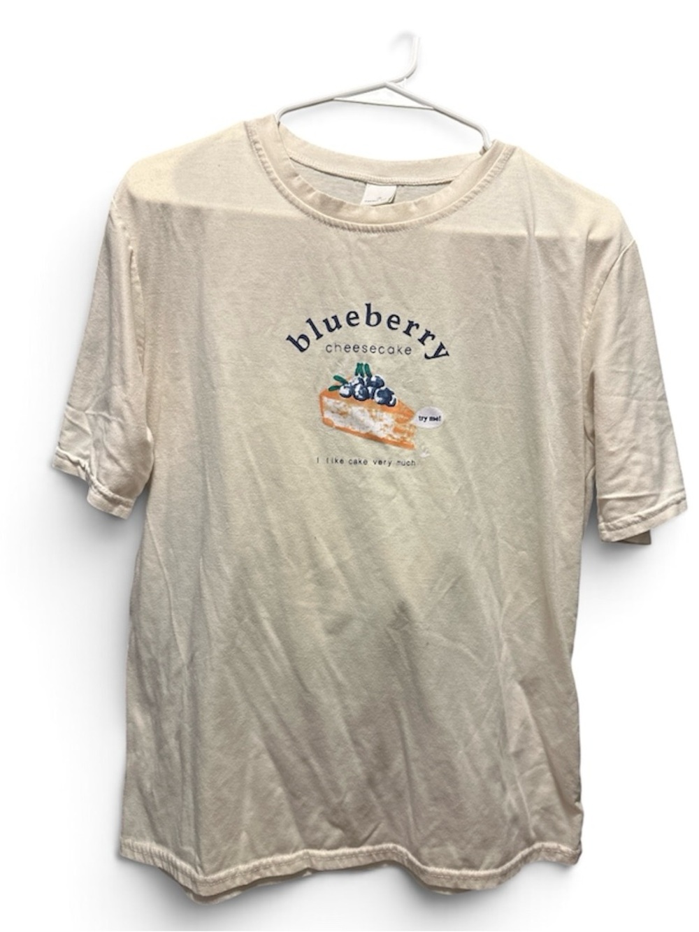 YesStyle Cream Blueberry Cheesecake Tee